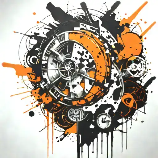 orange tattoo design idea