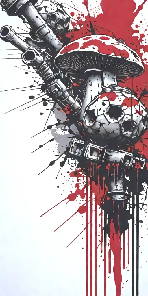 shroom grenade made tattoo design idea