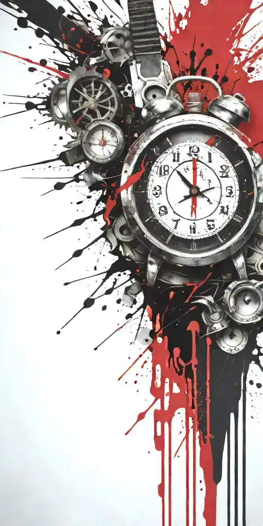 ticking time bomb  exploding tattoo design idea