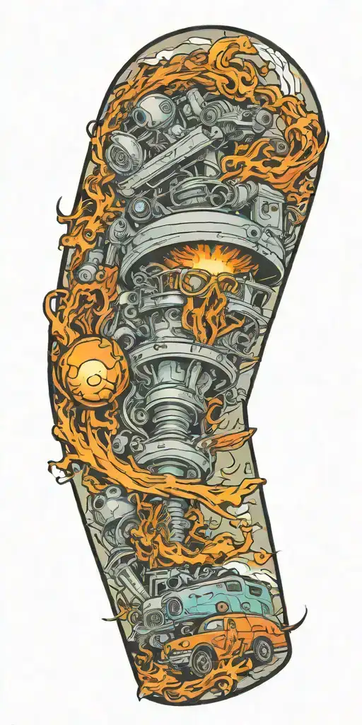 gangster tornado in the trailer park tattoo design idea