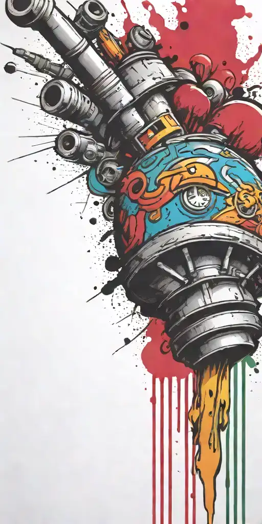 inconspicuous ticking time bomb mushroom grenade  tattoo design idea