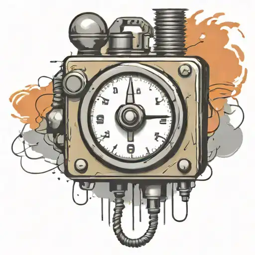 Black and Grey "Tnt, Ied Wired Explosive Device With..." Tattoo Idea