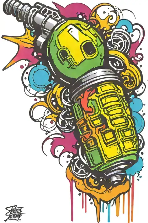 grenade boomers tattoo design idea