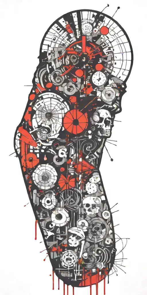 insane disco biscuit concert tattoo design idea