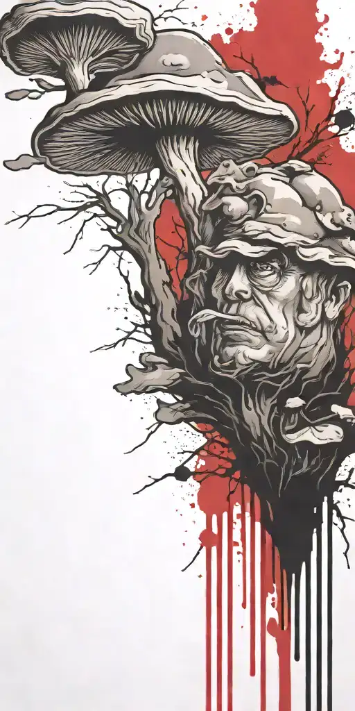  mushroom Andy Griffith  tattoo design idea