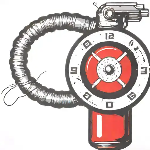 mushroom grenade wired futuristic explosive devices or bombs with timer tattoo design idea