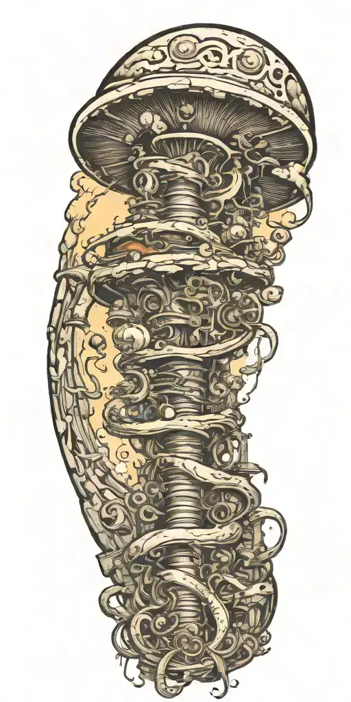 gangster tornado in the Wild West on shrooms  tattoo design idea