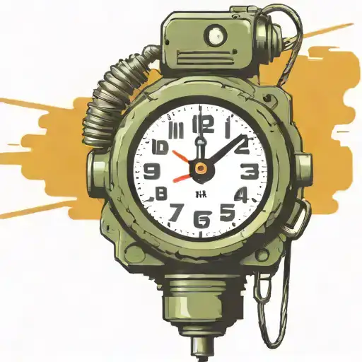  wired explosive device with wires and timer time running grenade tattoo design idea