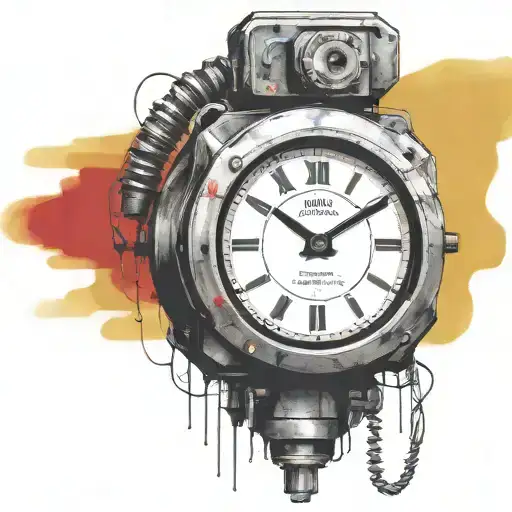  wired explosive device with wires and timer time running grenade tattoo design idea
