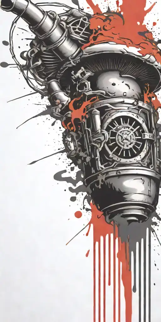 inconspicuous ticking time bomb mushroom grenade  tattoo design idea