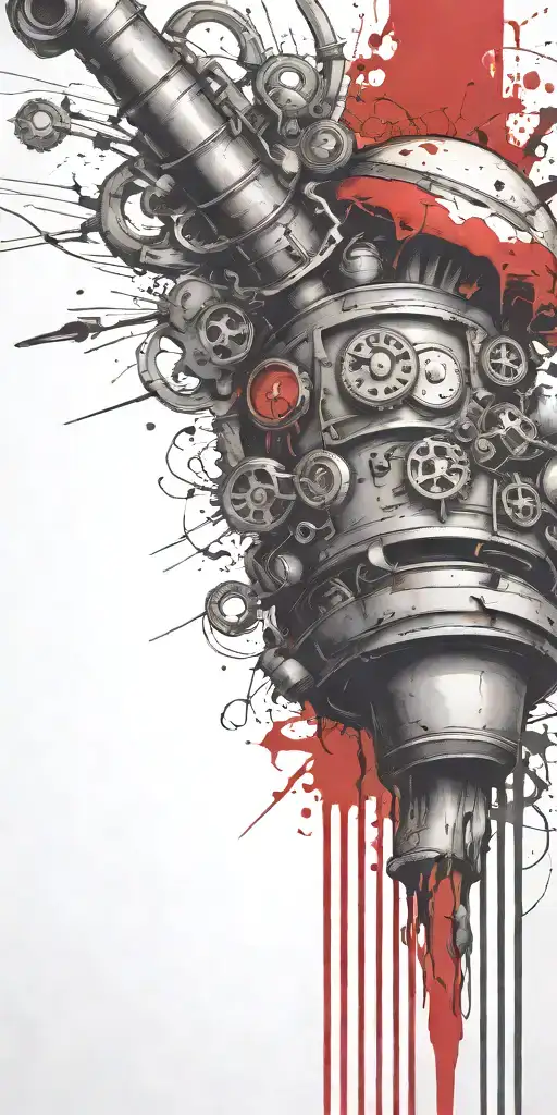 inconspicuous ticking time bomb mushroom grenade  tattoo design idea