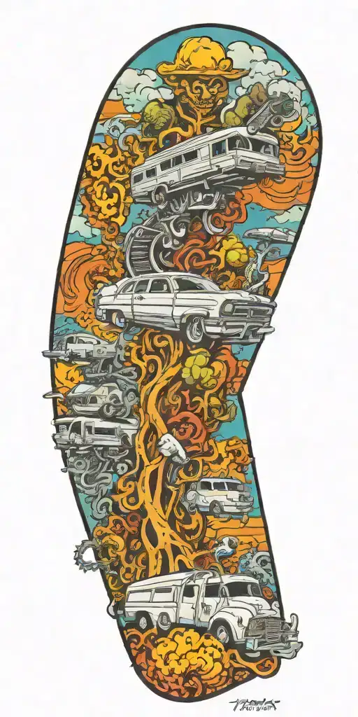 gangster tornado in the trailer park on shrooms  tattoo design idea