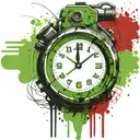 green wired explosive device and timer running grenade tattoo design idea