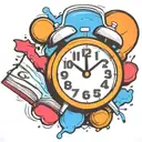 scary old school alarm clock  and freezing  tattoo design idea