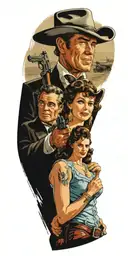 Gunsmoke television show Dodge city tattoo design idea