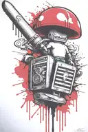 gangster smurphs surfing tattoo design idea