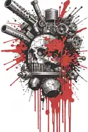 boomers grenade exploding inconspicuouslmushrooms tattoo design idea