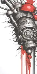 inconspicuous ticking time bomb mushroom grenade  tattoo design idea