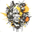 orange tattoo design idea