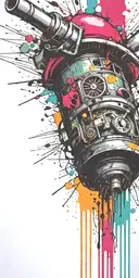 inconspicuous ticking time bomb mushroom grenade  tattoo design idea