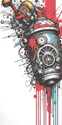 classy ticking time bomb mushroom grenade  tattoo design idea