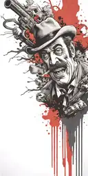 the tv show gunsmoke on mushrooms  tattoo design idea