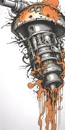 inconspicuous ticking time bomb mushroom grenade  tattoo design idea