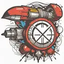 dynamite explosive with detonator bombs tattoo design idea