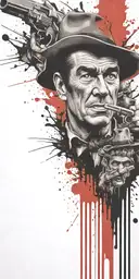 the tv show gunsmoke on mushrooms  tattoo design idea