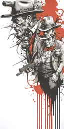 the tv show gunsmoke on mushrooms  tattoo design idea