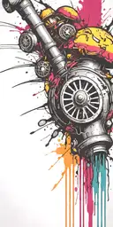 inconspicuous ticking time bomb mushroom grenade  tattoo design idea