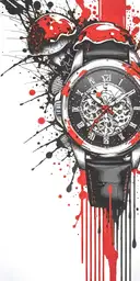 inconspicuous hippy shroom grenade wrist watch tattoo design idea