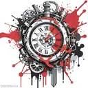 clock operated time bomb  tattoo design idea