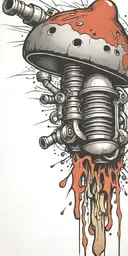 terrost ticking time bomb mushroom grenade  tattoo design idea