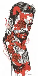 Gunsmoke television show character Faustus  tattoo design idea