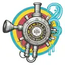 wired explosive bomb plastic explosive with detonator with wires and timer and numbers tattoo design idea