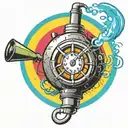 wired explosive bomb plastic explosive with detonator with wires and timer and numbers tattoo design idea