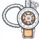 mushroom grenade wires interesting explosive devices with timers and old school alarm clocks  tattoo design idea