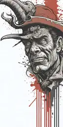 bullhead saloon from the tv show gunsmoke on mushrooms  tattoo design idea
