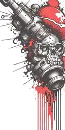 inconspicuous ticking time bomb mushroom grenade  tattoo design idea