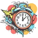 scary old school alarm clock bomb exploding tattoo design idea