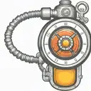 mushroom grenade wired explosive device or bomb and timer running tattoo design idea
