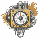  TNT, c4 wired explosive device with wires and timer  tattoo design idea