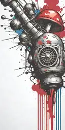 inconspicuous ticking time bomb mushroom grenade  tattoo design idea