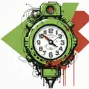 green wired explosive device with wires and timer time running grenade tattoo design idea
