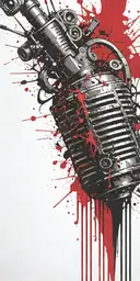 pscilocibin grenade exploding tattoo design idea