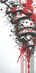 inconspicuous hippy shroom grenade mixed together tattoo design idea