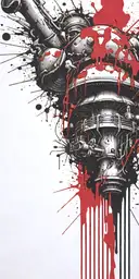 inconspicuous hippy shroom grenade mixed together tattoo design idea