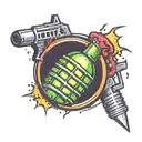 Grenade tattoo design idea