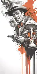the tv show gunsmoke growing mushrooms  tattoo design idea